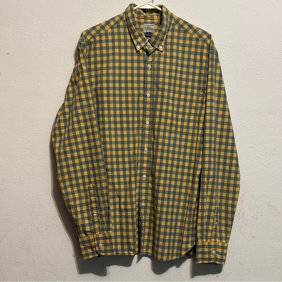 J Crew Shirt Mens Small Checkered Plaid Button Down Slim Fit Sz (L) - Picture 6 of 6